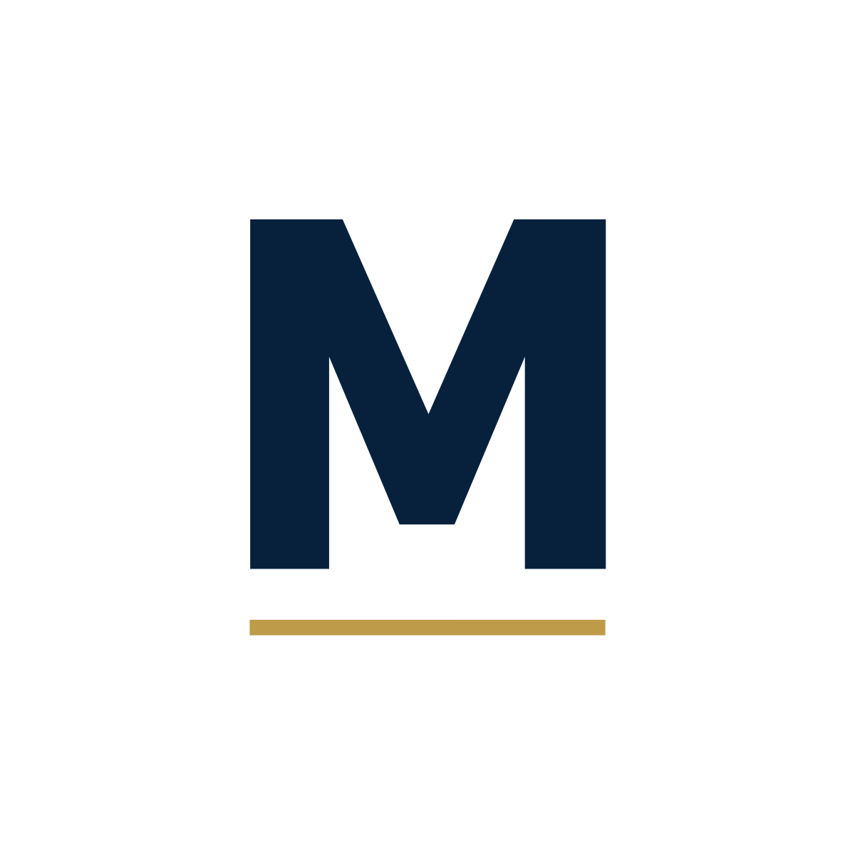 MESCo profile picture — blue M, transparent background